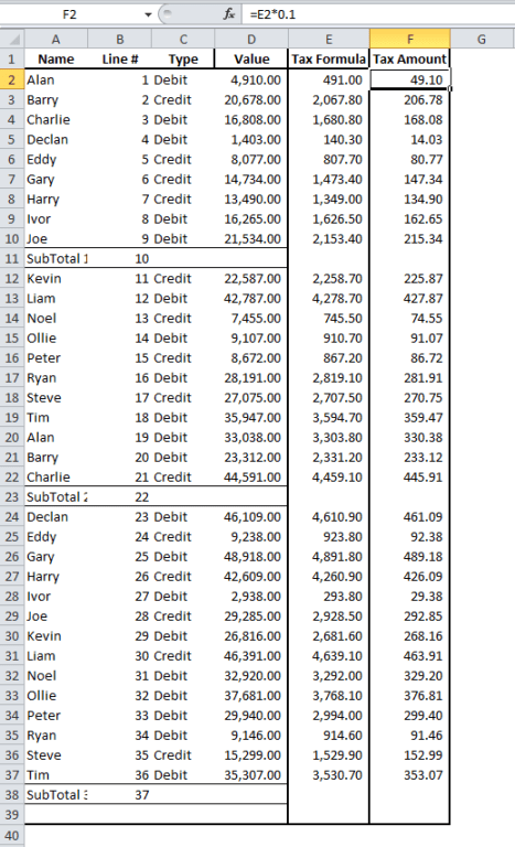 Paste special Values Example