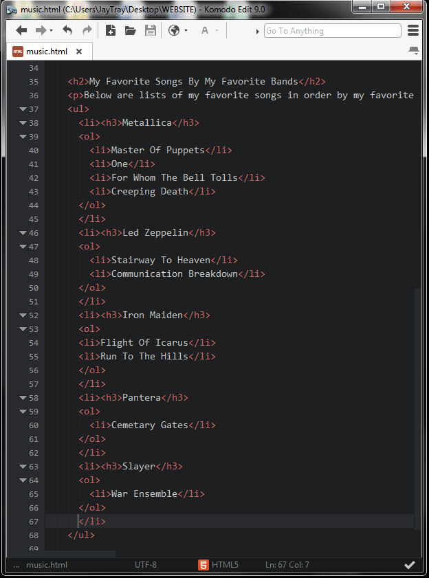 HTML Basics of Lists - The JayTray Blog