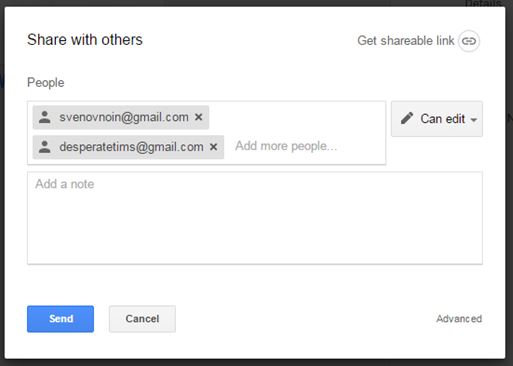 Image of google docs share with others box