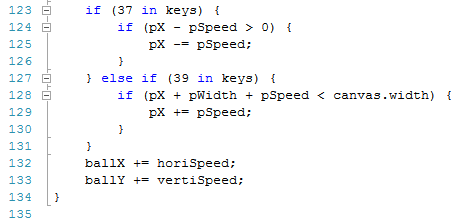 arkanoid game tutorial event listener
