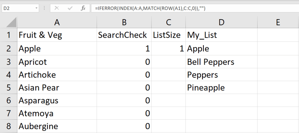 The amended INDEX-MATCH