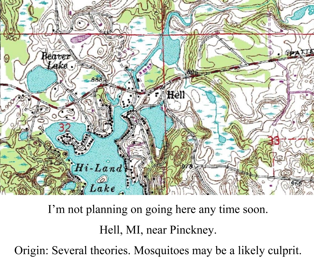 Map Of Hell Michigan Hell Michigan Humor on the Map