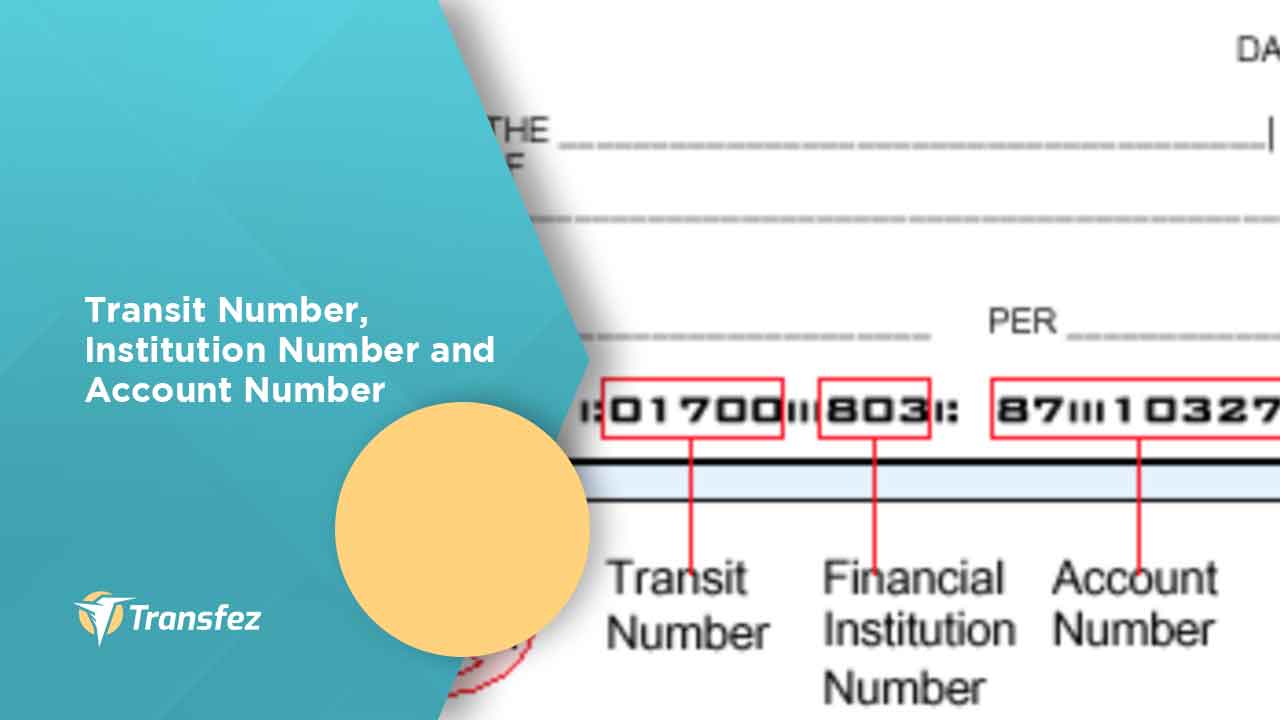 Transit Number, Institution Number And Account Number
