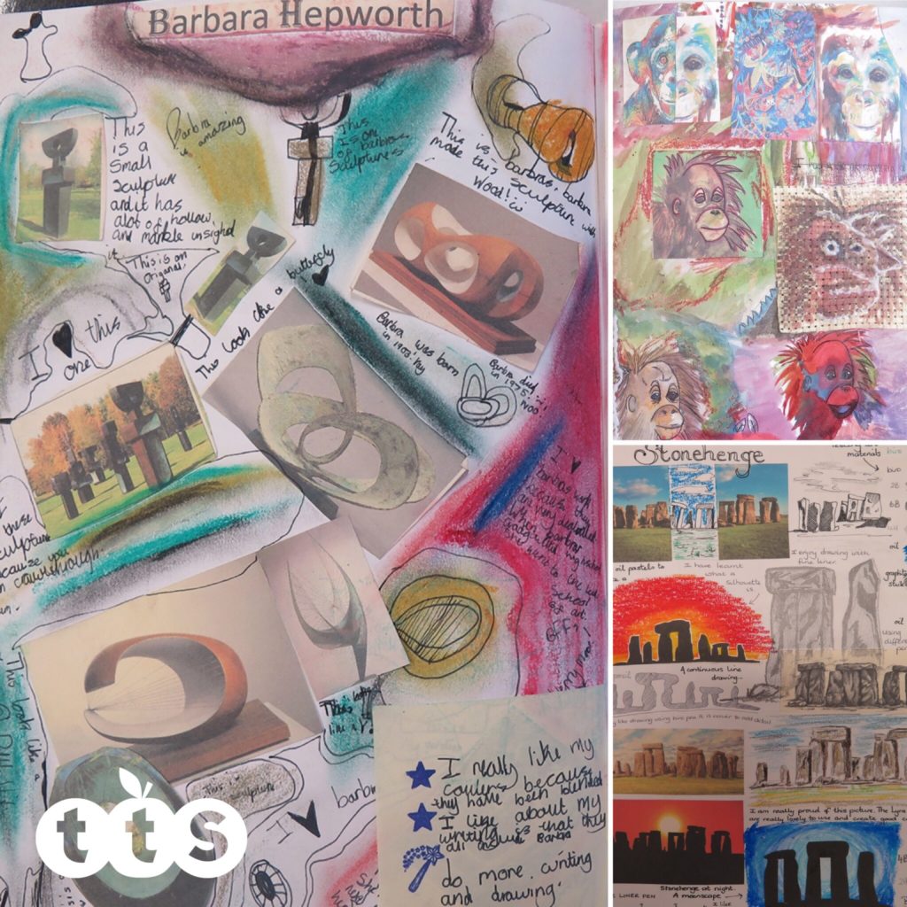 The use of sketchbooks at Gomersal Primary School TTS Inspiration