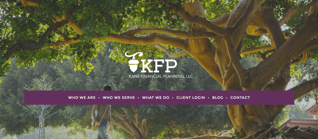 Advisor site Showcase Kane Financial Planning Twenty Over Ten