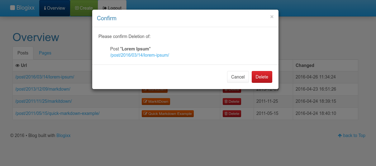 Blogixx a markdown Flat File Blog System