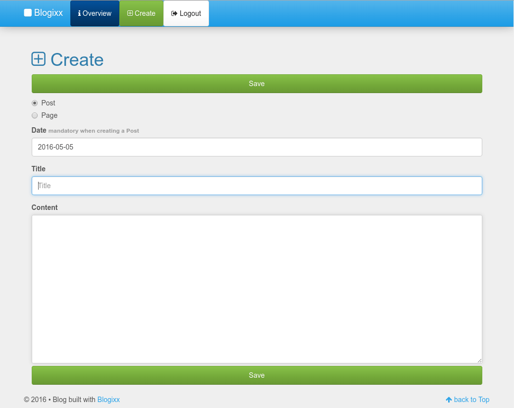 Blogixx a markdown Flat File Blog System