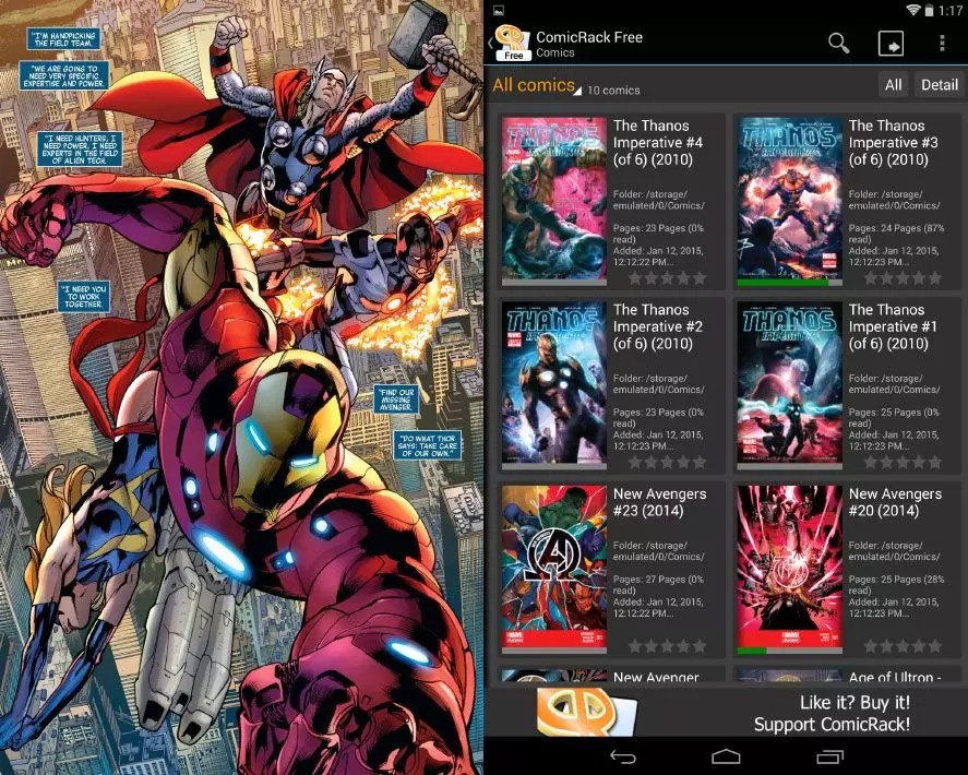 ComicRack, the best app for reading comics on Android
