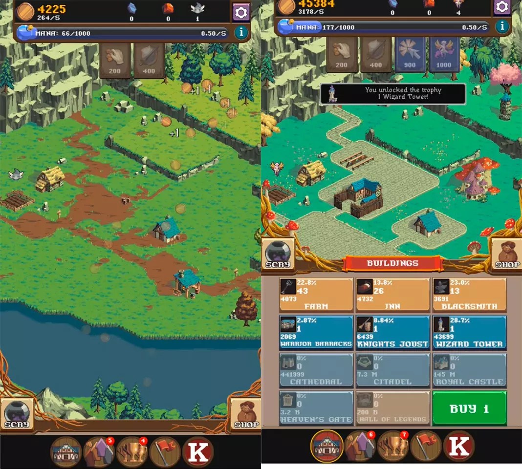 Os melhores jogos idle clicker disponíveis no Android
