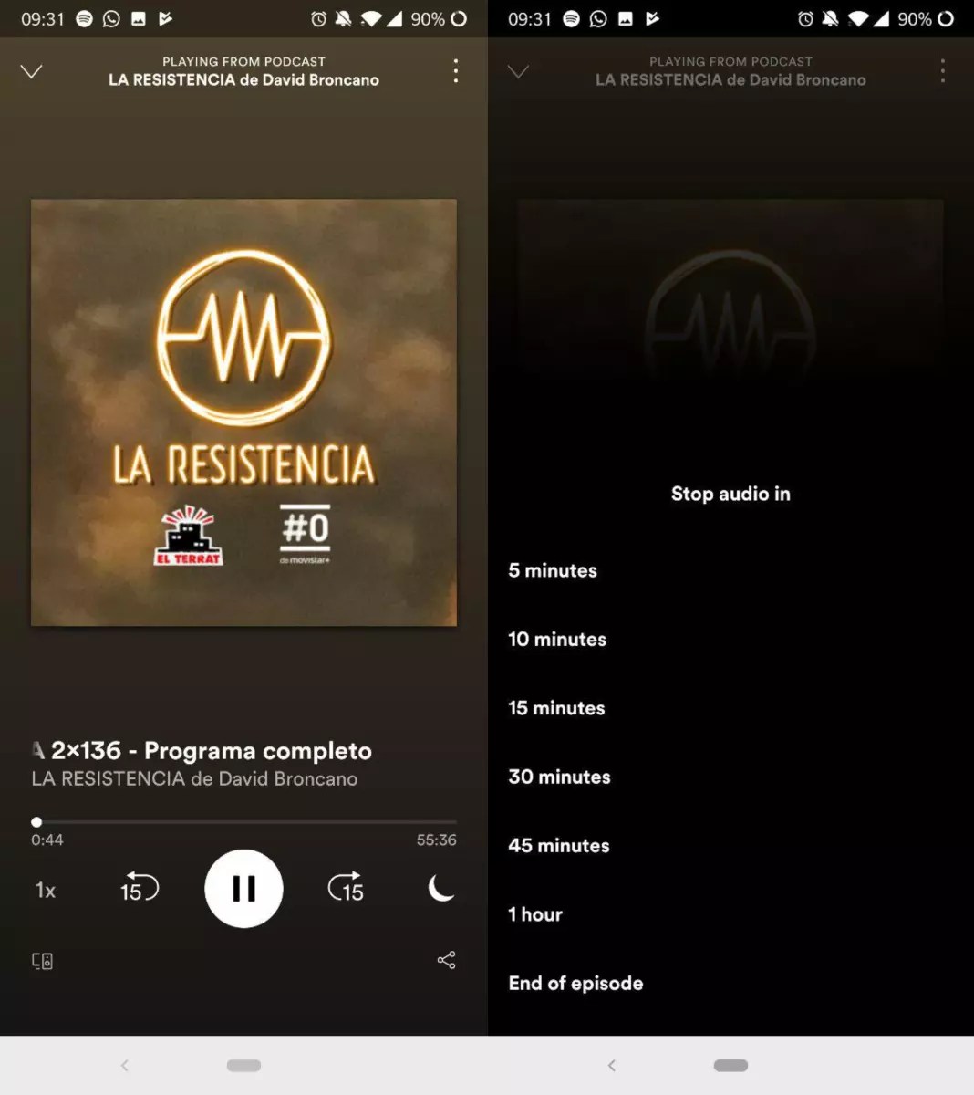 Spotify adds a timer to its Android app