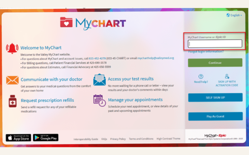 MyChart Update Epic ID Option Available November 13 We Are Valley Blog