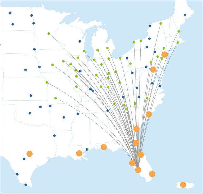 Allegiant Airlines Destinations Map Allegiant's hotel play Sunseeker Resorts Wandering Aramean
