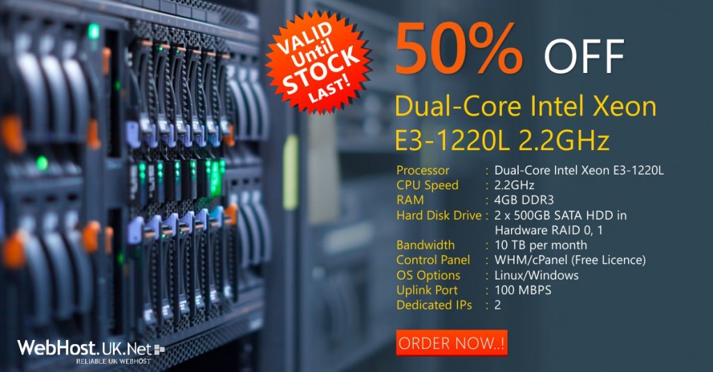 Fully Managed UK Dedicated Server 50 Discount for Limited Period
