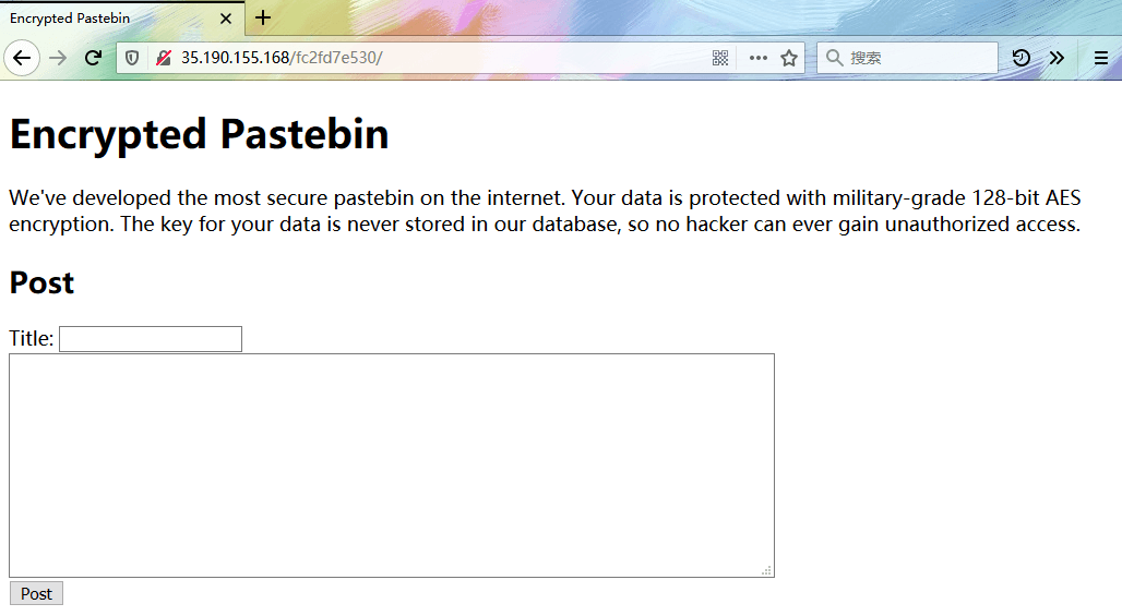 Hacker101 CTF Encrypted Pastebin writeup 若水斋