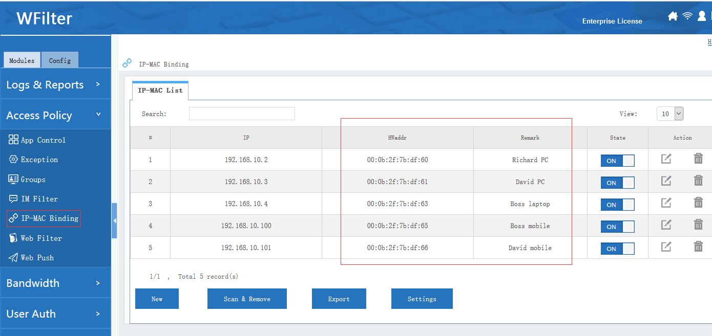 How to bind ip address with mac address in network? content