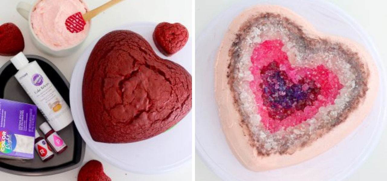 ICYMI How to Make a Geode Cake Wilton's Baking Blog Homemade Cake