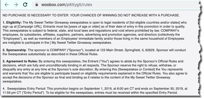 Contest & Giveaway Rules Template To Write Your Own – Woobox Blog