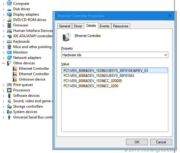 Installing Intel I211, I217V, I218V and I219V drivers on Windows Server