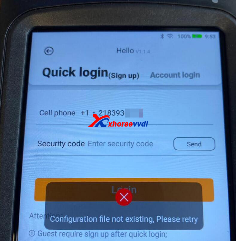 VVDI Key Tool Max Pro "Configuration file not existing" Solution