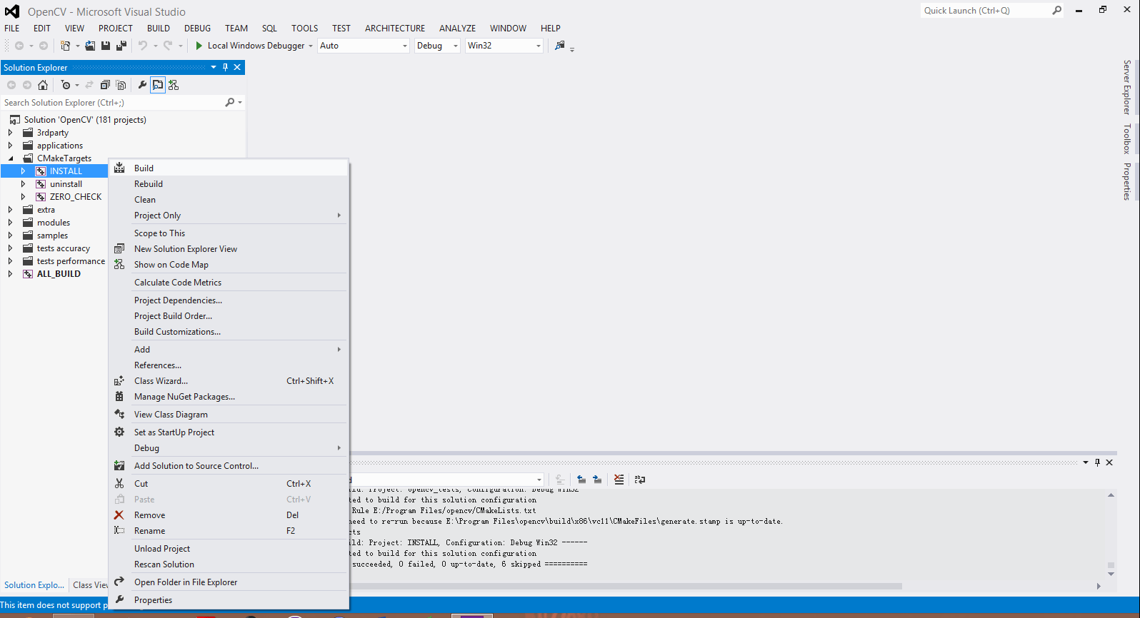 How to compile opencv 2.4.3 x86 and x64 using Visual Studio 2012.