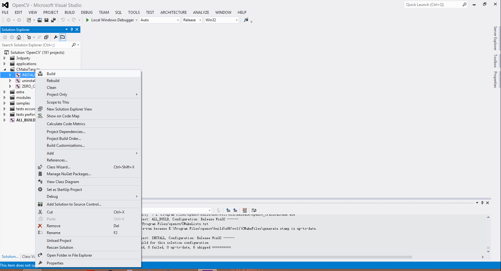 How to compile opencv 2.4.3 x86 and x64 using Visual Studio 2012.