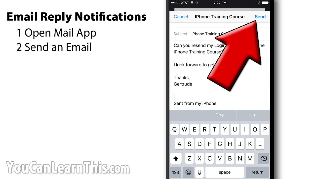 iPhone Email Reply Notifications