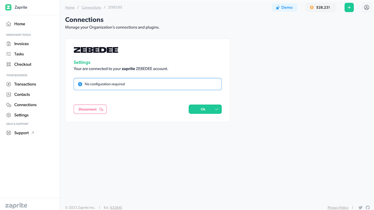 How To Connect Your ZEBEDEE Wallet Zaprite