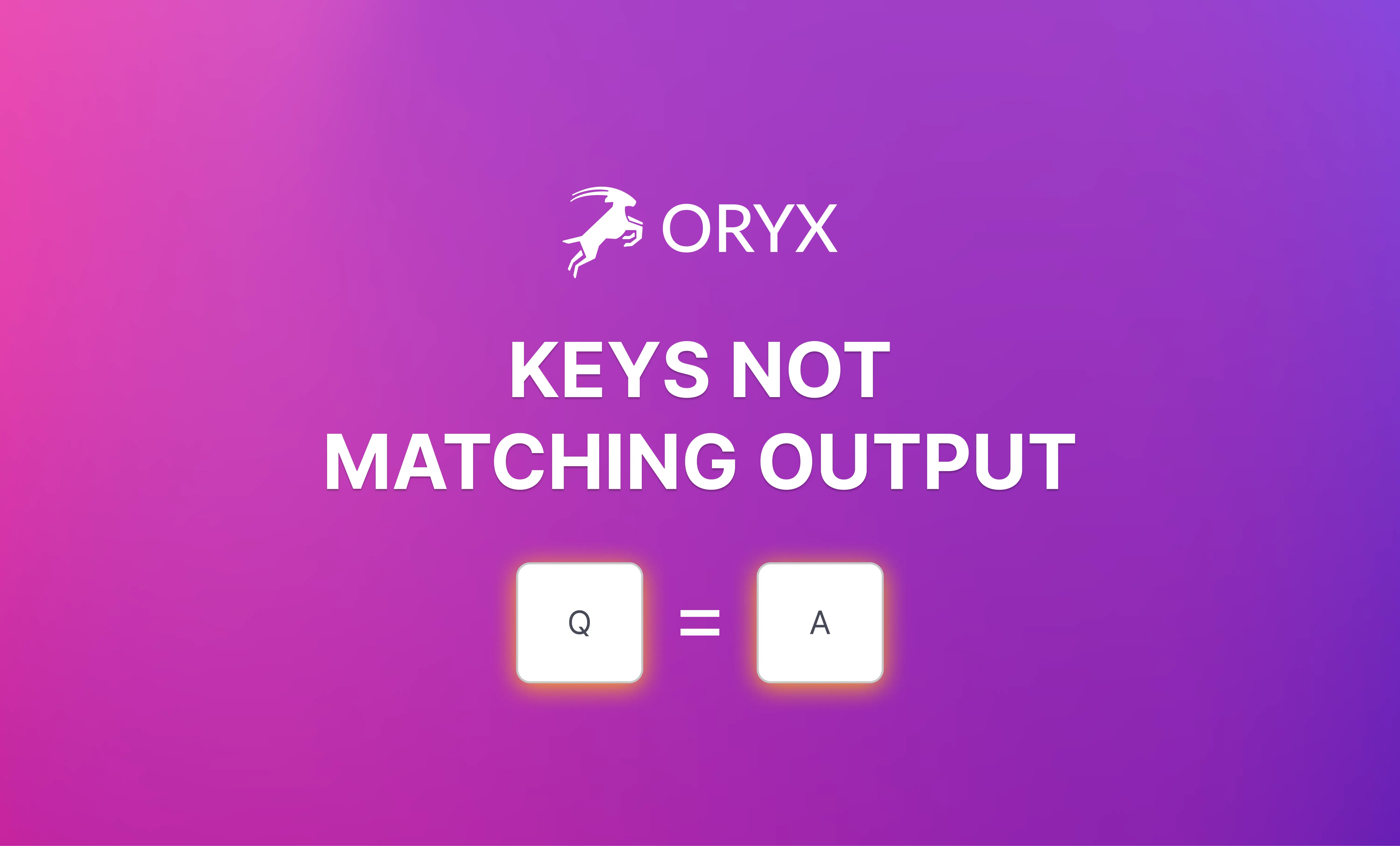Why Keys Don't Do What You Expect