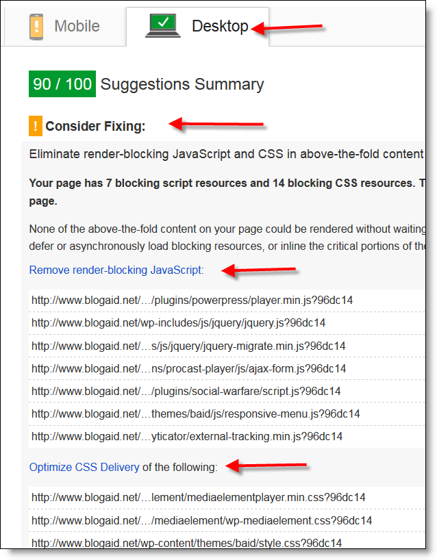 Googlebot CSS and JS Block Warning Checks and Fixes BlogAid