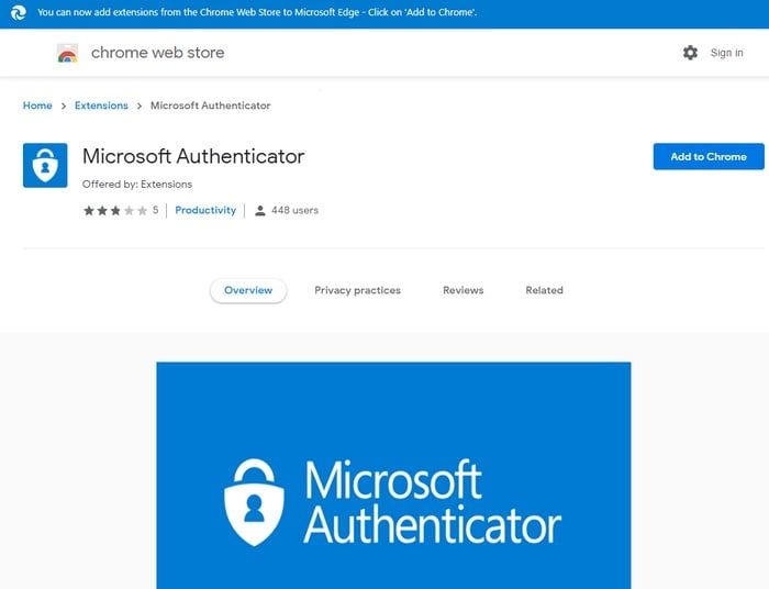 Fake Microsoft Authenticator extension discovered in Chrome Store