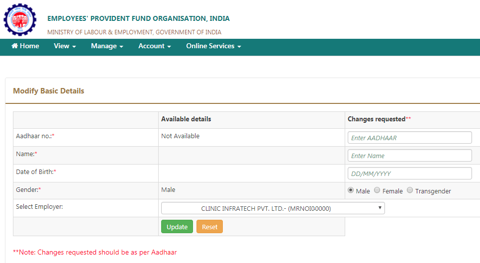 EPF UAN Correction How to update name, date of birth details online