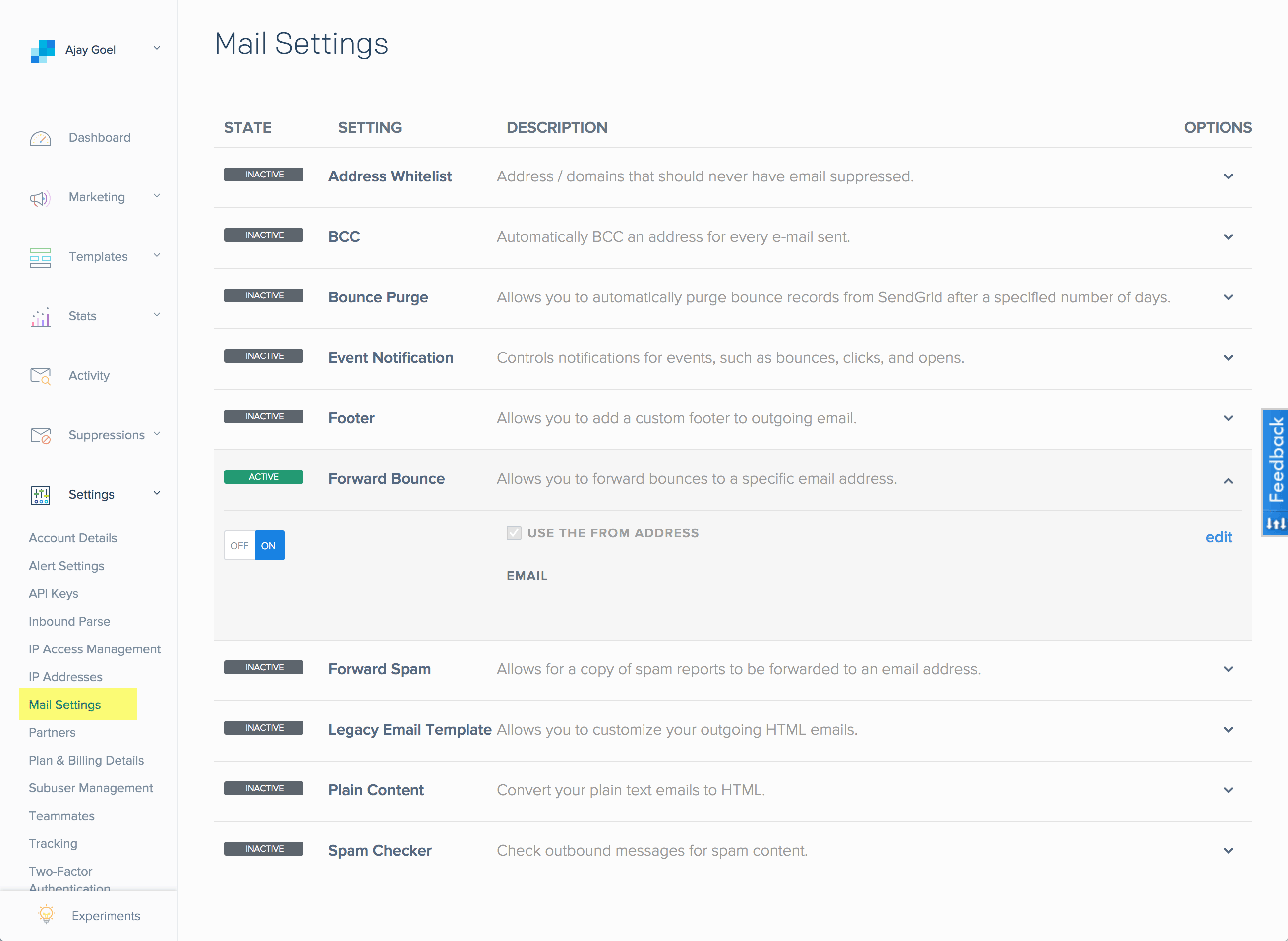 How to configure a Sendgrid SMTP account for GMass