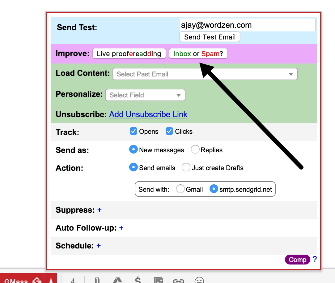 How to use the "Inbox, Spam, or Promotions" email delivery testing tool