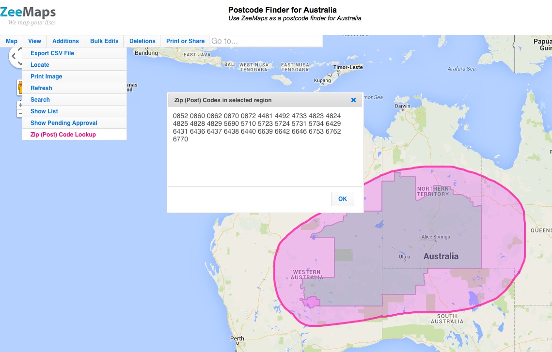 Find Zip Code Australia