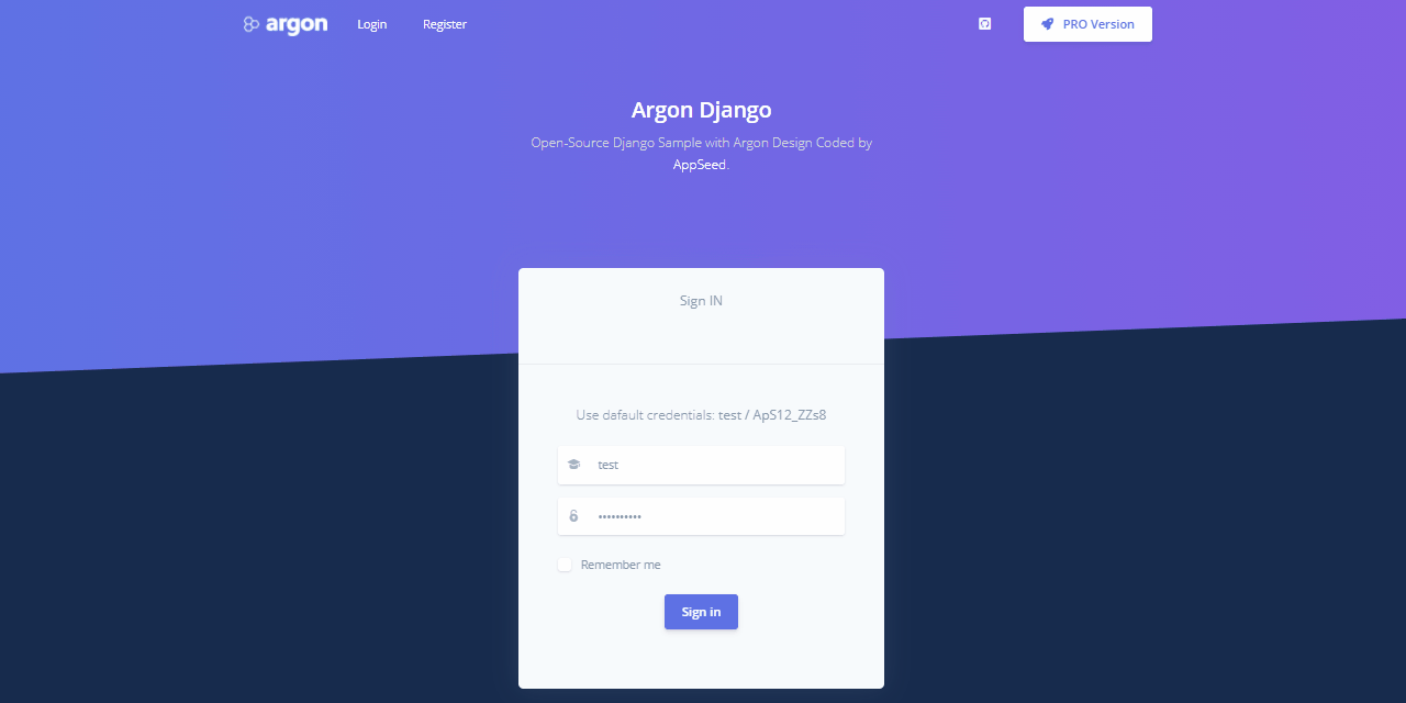 Django Graphs and Charts Argon Dashboard
