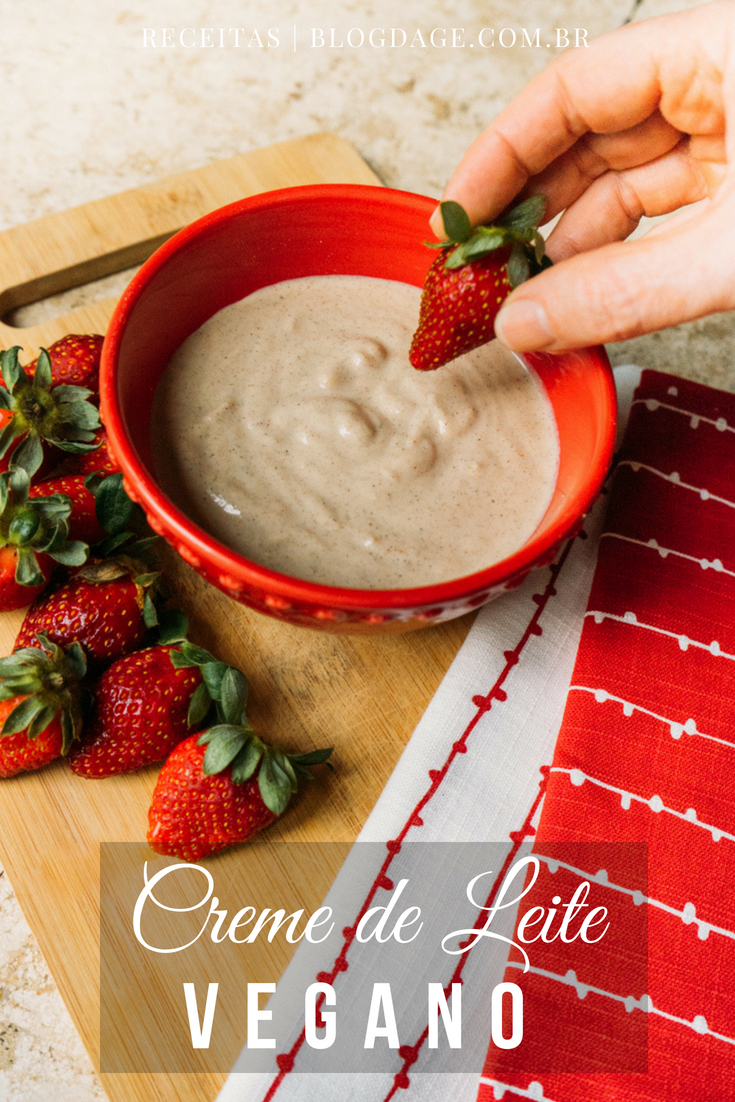 Receita creme de leite vegano Blog da Ge