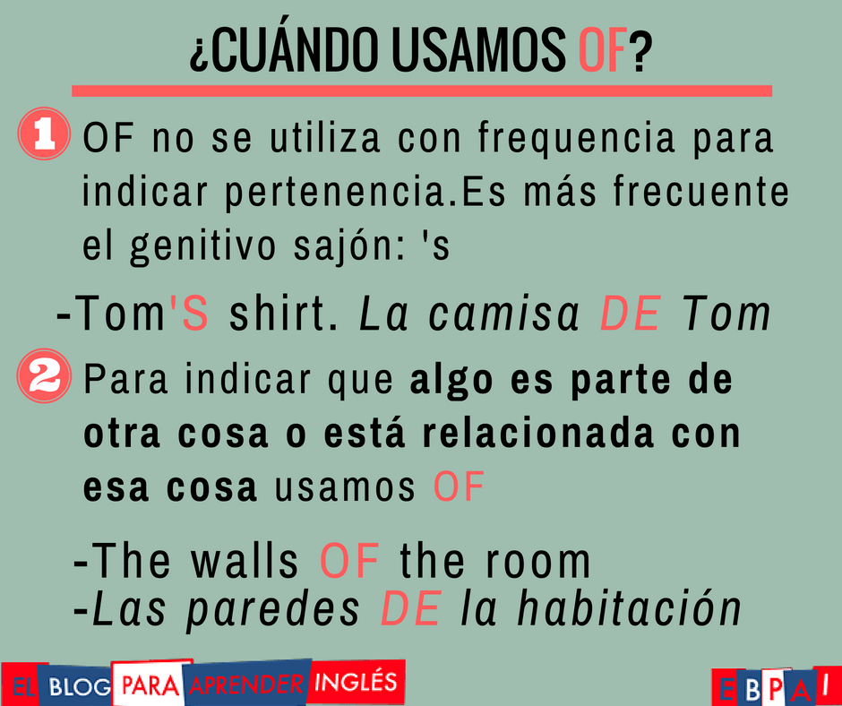 El Blog para Aprender Inglés ¿Cuándo usamos OF?
