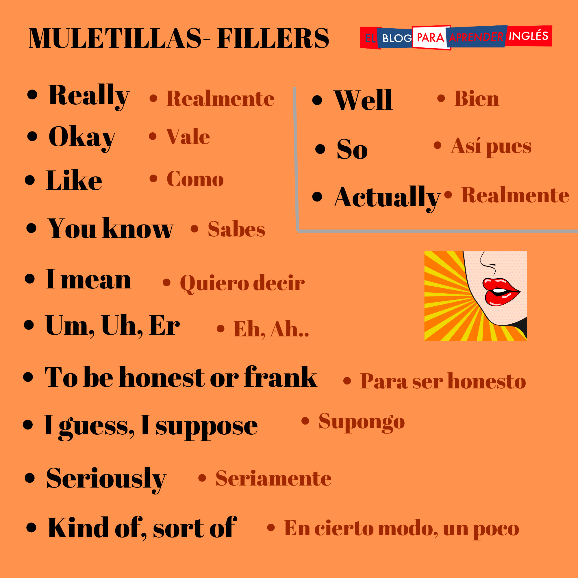 El Blog para Aprender Inglés Cómo usar MULETILLAS en inglés