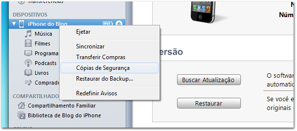 [tutorial] Como fazer o backup dos dados do iPhone, iPod ou iPad no