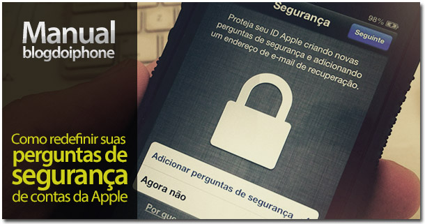 [MANUAL BDI] Como redefinir suas perguntas de segurança do ID Apple