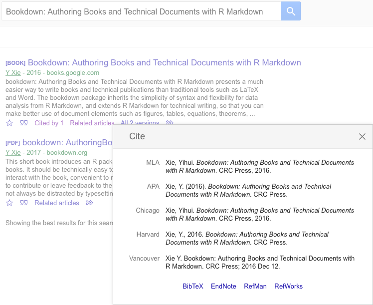 Adding citations to posts A minimal example website using blogdown