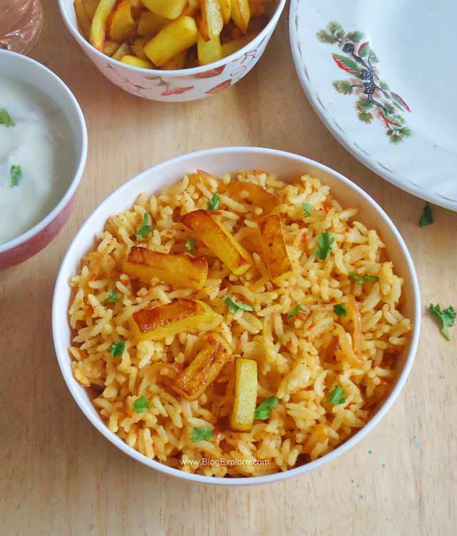 Potato Fried Rice Indian Recipes Blogexplore