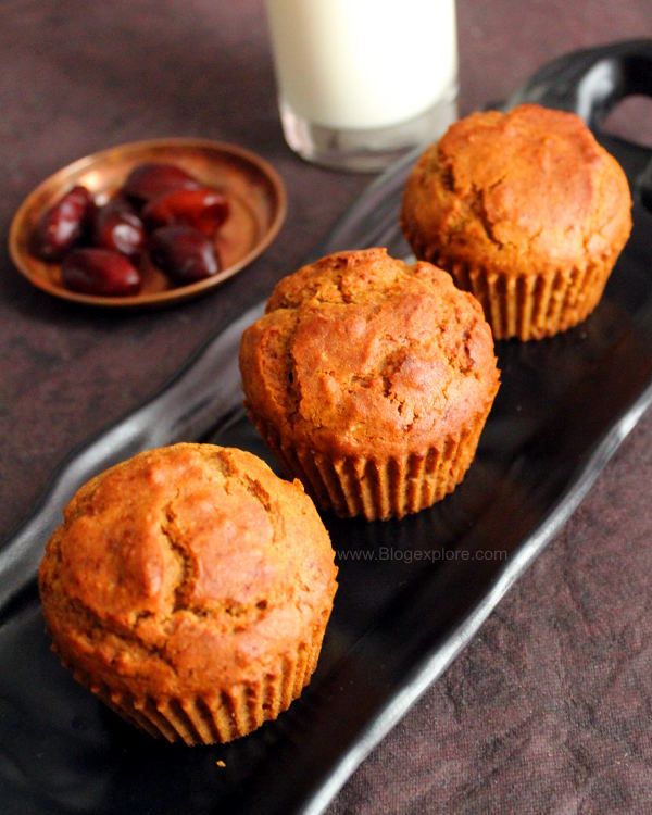 Eggless Dates Muffins Recipe Whole Wheat Dates Muffins Blogexplore