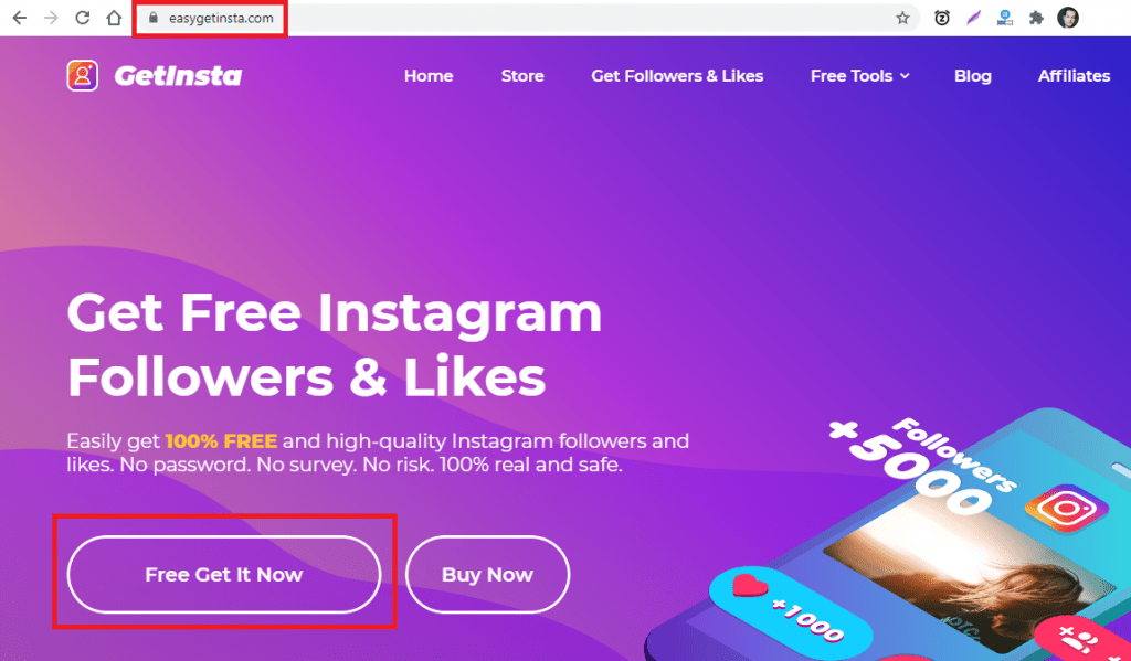 GetInsta, the Best Tool to Get Free Instagram Followers & Likes
