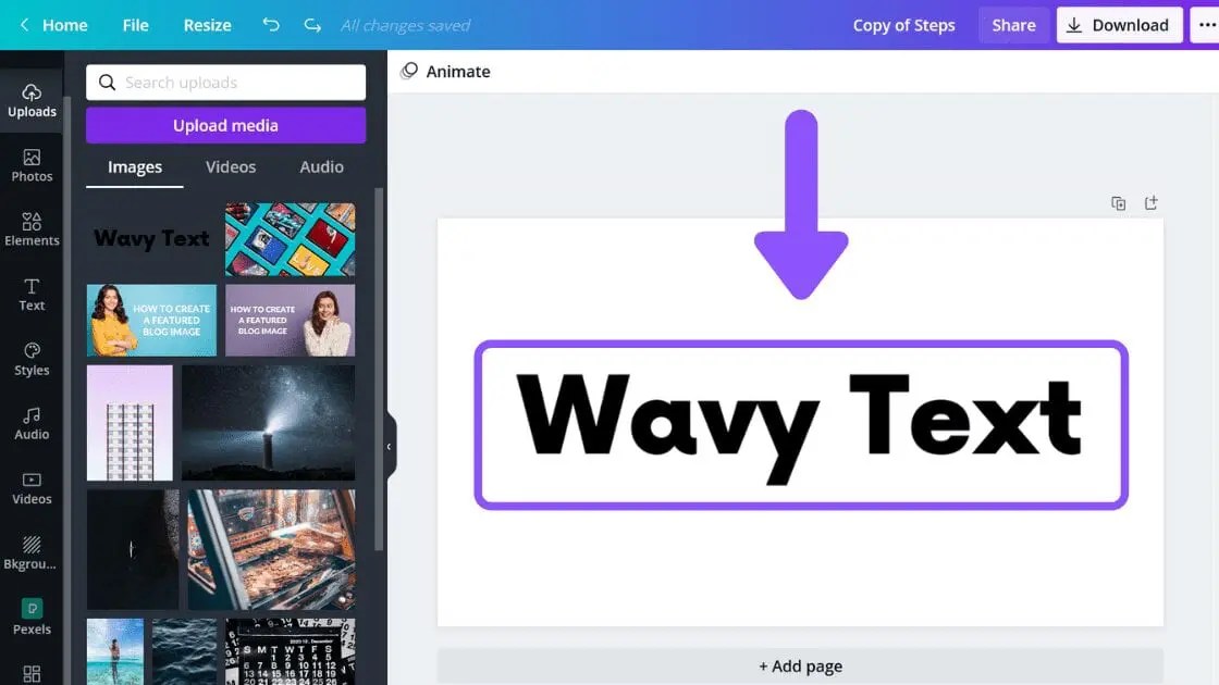Canva Wavy Text Effect How to Create Wavy Text in Canva Blogging Guide