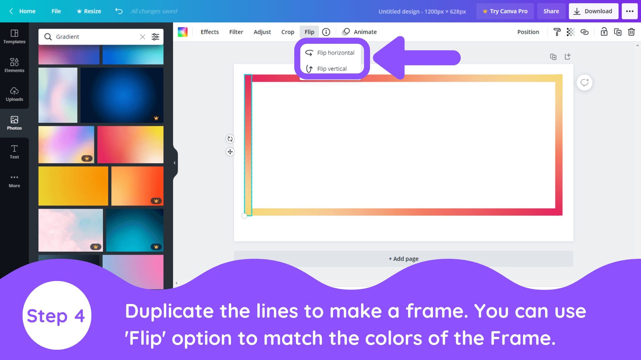 How to Create Gradient Frames and Lines in Canva Blogging Guide