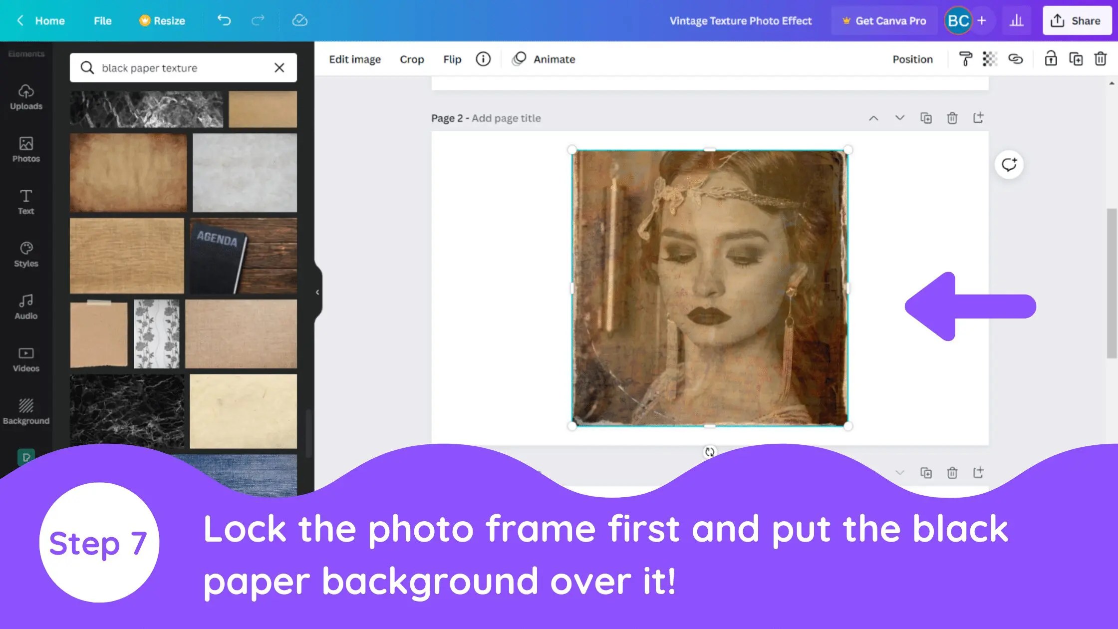 How to Create a Textured Vintage Photo Effect in Canva Blogging Guide