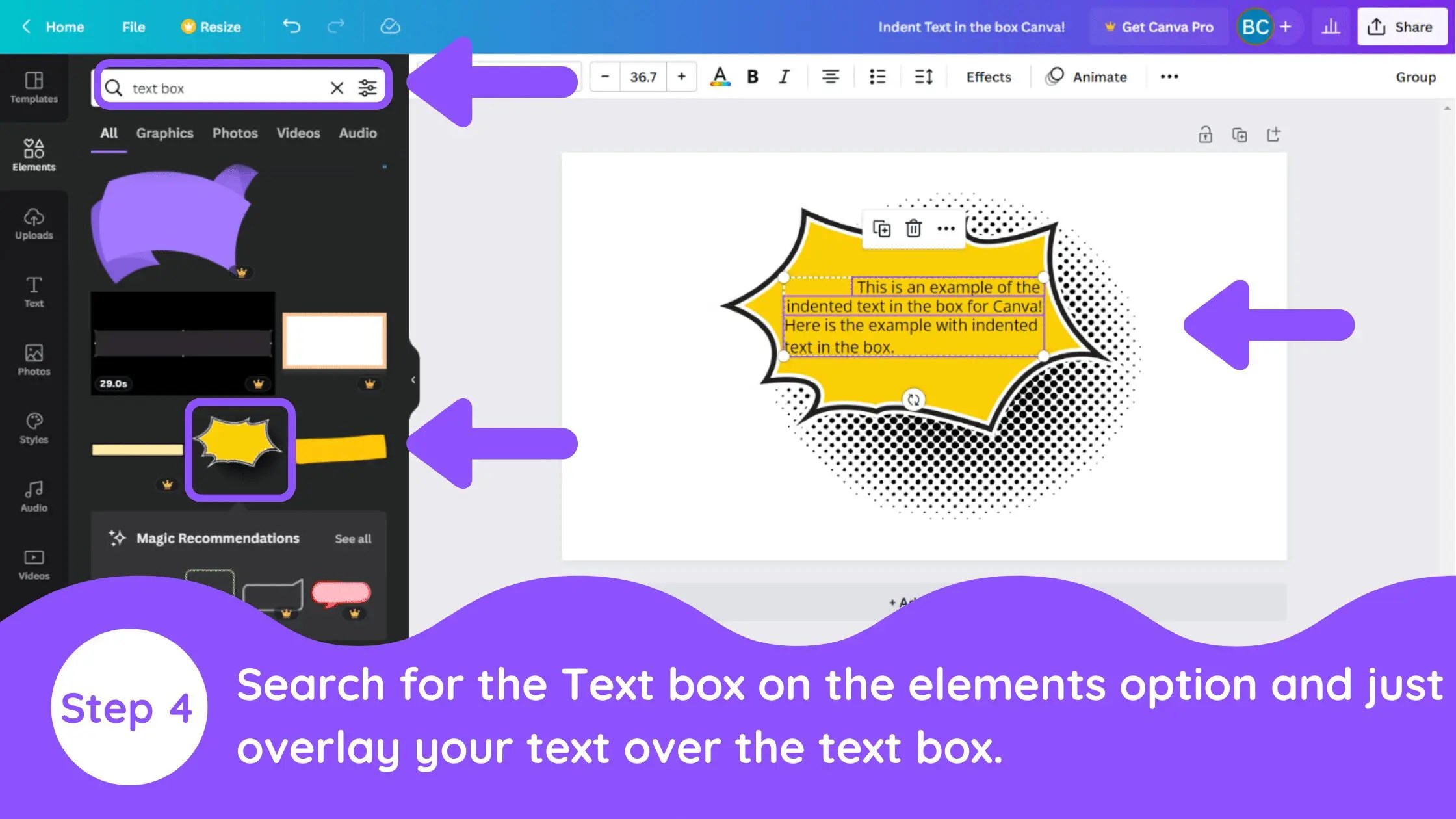 How to Create an Indent in Canva Text Box Blogging Guide