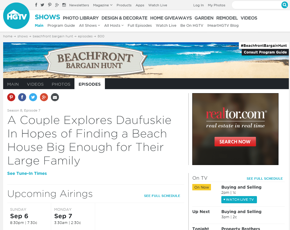 Hilton Head Real EstateHGTV's Beach Front Bargain Hunt on Daufuskie