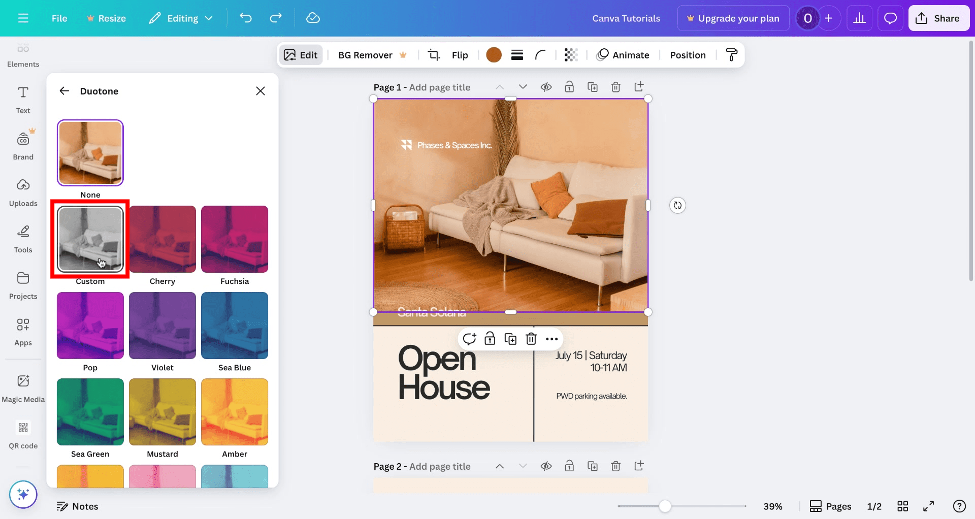 How to Change The Color Of An Image In Canva? Canva Tutorials(05)